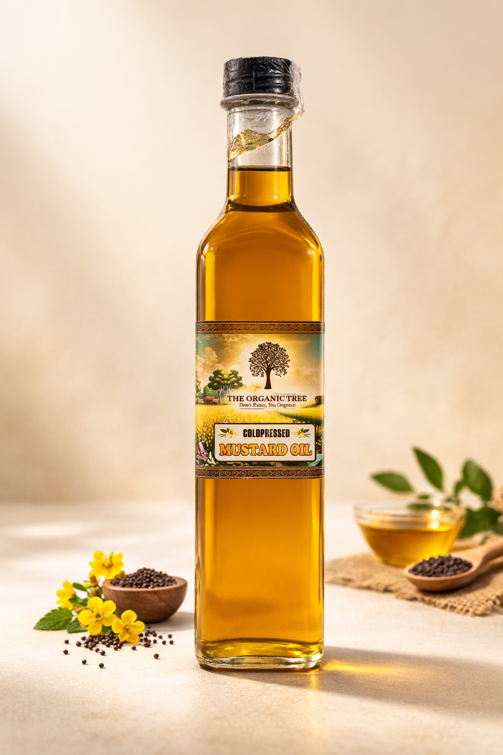 The Organic Tree Cold-Pressed Mustard Oil (1L) – Kachi Ghani