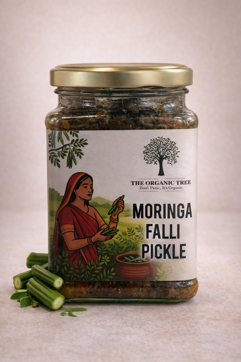 The Organic Tree Moringa Falli Pickle – Traditional Drumstick Pickle